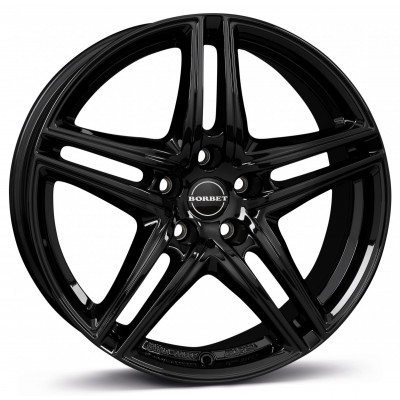 Borbet XR R16 W7 PCD5x120 ET31 DIA72.6 Black Glossy