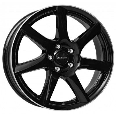 Dezent TW R15 W6 PCD5x100 ET38 DIA60.1 Black Polished Lip