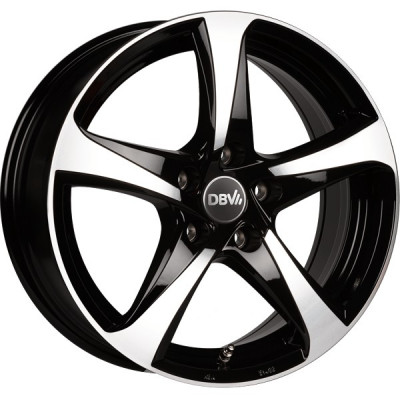 DBV 5SP 001 R16 W6.5 PCD5x100 ET38 DIA57.1 Black Gloss Front Polished