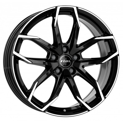 Rial Lucca R16 W6.5 PCD4x100 ET40 DIA63.3 Black Polished Front