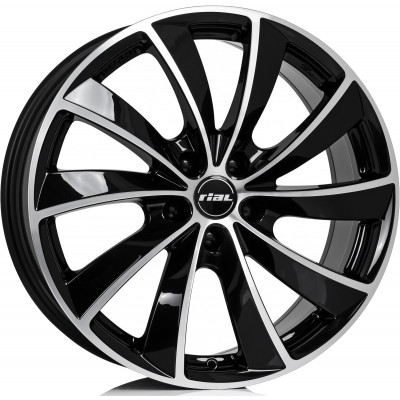 Rial Lugano R16 W6.5 PCD5x100 ET47 DIA57.1 Black Polished Front