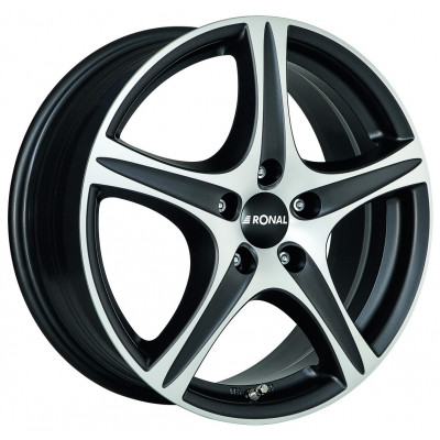 Ronal R56 R16 W6.5 PCD4x100 ET50 DIA68.1 Matt Black Polished