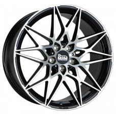 Mam B2 R18 W8 PCD5x112 ET45 DIA72.6 Black Front Polished