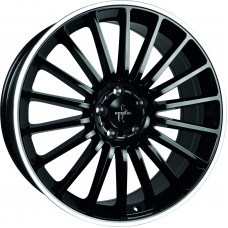 Keskin KT15 Speed R18 W8 PCD5x112 ET30 DIA66.6 Matt Black Lip Polished