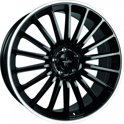 Keskin KT15 Speed R18 W8 PCD5x112 ET30 DIA66.6 Matt Black Lip Polished