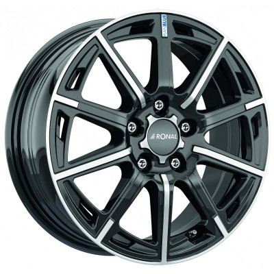 Ronal R60-Blue R16 W6.5 PCD5x112 ET50 DIA76.1 Jetblack Polished