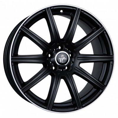 Keskin KT16 Dynamic R18 W8 PCD5x112 ET30 DIA66.6 Matt Black Lip Polished