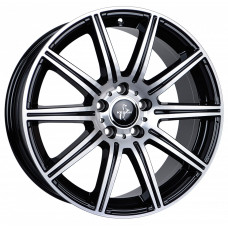 Keskin KT16 Dynamic R18 W8 PCD5x112 ET45 DIA66.6 Black Front Polished