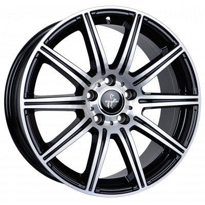 Keskin KT16 Dynamic R18 W8 PCD5x112 ET45 DIA66.6 Black Front Polished