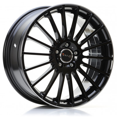 Avus Racing AC-M03 R16 W6.5 PCD5x112 ET42 DIA66.6 Black Polished Lip