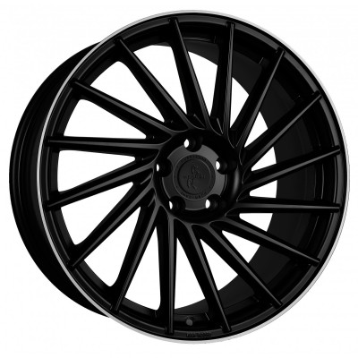 Keskin KT17 Hurricane R18 W8 PCD5x112 ET30 DIA72.6 Matt Black Lip Polished