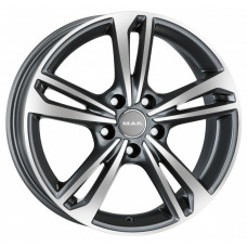 Mak Emblema R15 W6 PCD5x114.3 ET45 DIA67.1 Gun Metal Mirror Face