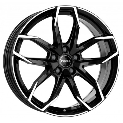 Rial Lucca R17 W7.5 PCD5x112 ET45 DIA70.1 Black Polished Front