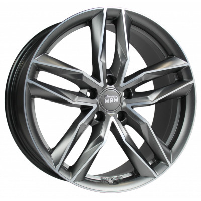 Mam RS3 R18 W8 PCD5x108 ET45 DIA66.6 Palladium Front Polished