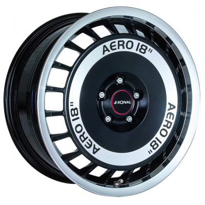 Ronal R50 Aero R16 W7.5 PCD4x100 ET38 DIA68.1 Black Polished