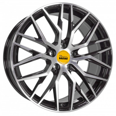 Mam RS4 R19 W8.5 PCD5x114.3 ET40 DIA72.6 Black Front Polished