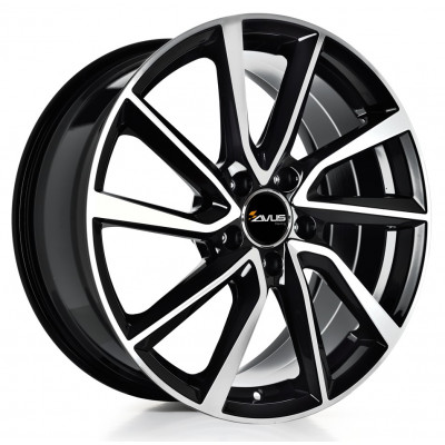 Avus Racing AC-518 R18 W8 PCD5x112 ET35 DIA66.6 Black Polished