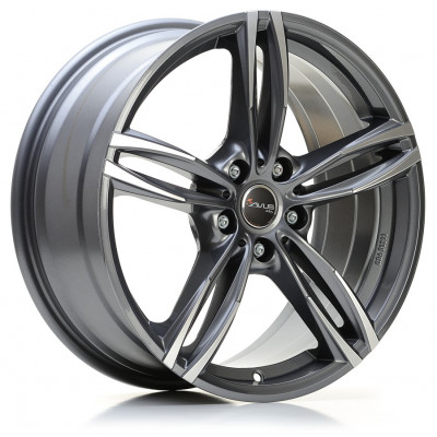 Avus Racing AF15 R17 W7.5 PCD5x112 ET30 DIA66.6 Anthracite Polished