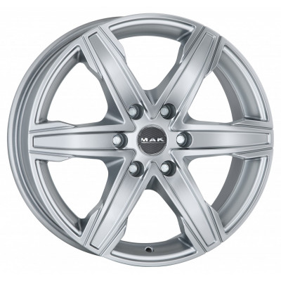 Mak King 6 R16 W6.5 PCD6x125 ET50 DIA74.1 Silver