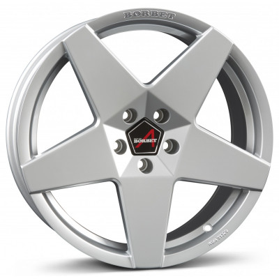 Borbet A R15 W7 PCD5x100 ET35 DIA57.1 Silver Polished