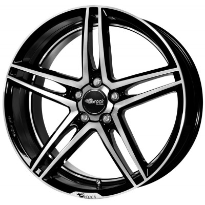 Brock B33 R17 W8 PCD5x114.3 ET38 DIA72.6 Black Gloss Polished