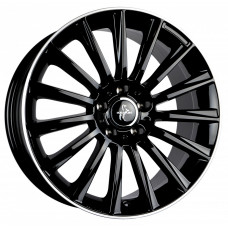 Keskin KT18 Turbo R20 W8.5 PCD5x112 ET42 DIA66.6 Black Lip Polished