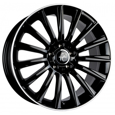 Keskin KT18 Turbo R20 W8.5 PCD5x112 ET42 DIA66.6 Black Lip Polished