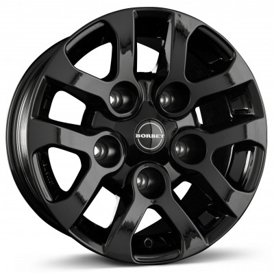 Borbet LD R16 W8 PCD5x165.1 ET5 DIA113.1 Black Glossy