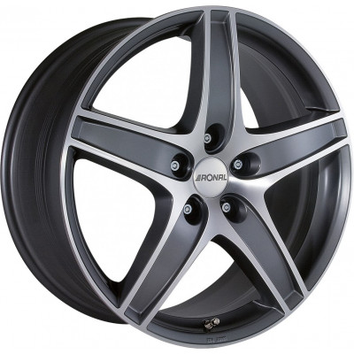 Ronal R48 R19 W8.5 PCD5x112 ET45 DIA76.1 Titanium Polished