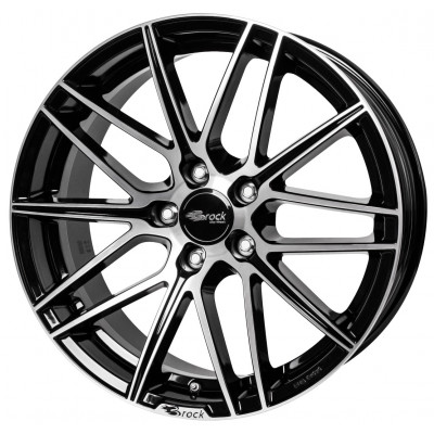 Brock B34 R17 W7.5 PCD5x100 ET38 DIA63.4 Black Gloss Polished