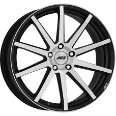 Aez Straight R17 W7.5 PCD5x115 ET40 DIA70.2 Black Polished Front