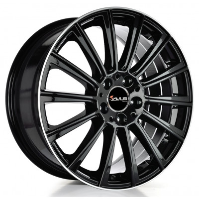 Avus Racing AC-M07 R19 W8.5 PCD5x112 ET45 DIA66.6 Black Polished Lip