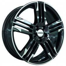 Ronal R58 R20 W8 PCD5x112 ET45 DIA76.1 Black Rim lip Diamond cut