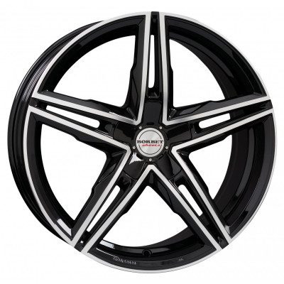 Borbet XRS R19 W8.5 PCD5x108 ET45 DIA72.5 Black Polished Glossy