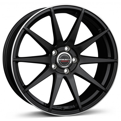 Borbet GTX R19 W8.5 PCD5x114.3 ET40 DIA72.5 Black Rim Polished Matt