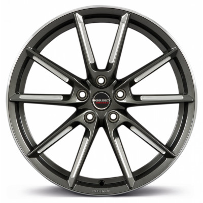 Borbet LX R19 W8 PCD5x112 ET49 DIA72.5 Graphite Spoke Rim Polished