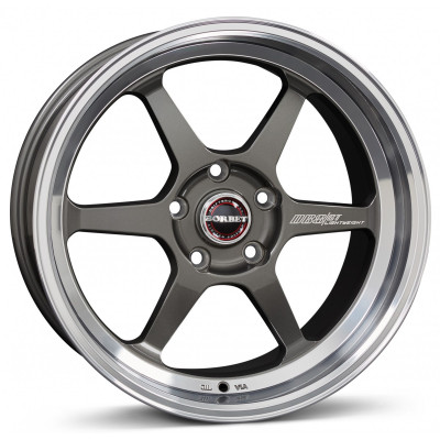 Borbet DB8GT R18 W9.5 PCD5x100 ET30 DIA64.1 Graphite Rim Polished