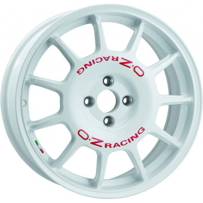 OZ Leggenda R17 W7 PCD4x100 ET30 DIA68.1 Race White Red Lettering