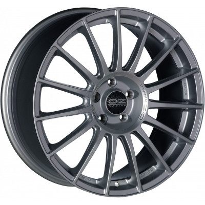 OZ Superturismo LM R17 W7.5 PCD5x112 ET35 DIA75.1 Matt Graphite Silver Lettering