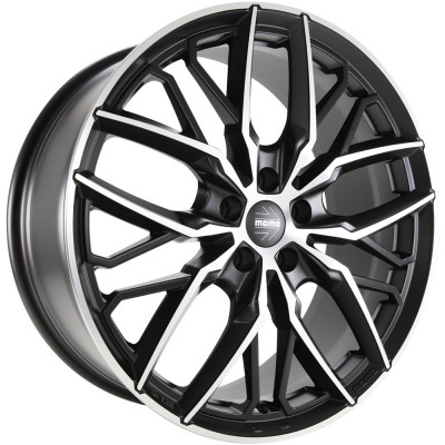 Momo Spider R19 W8.5 PCD5x112 ET40 DIA79.6 Matt Black Diamond Cut