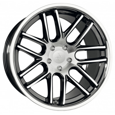 Keskin KT14 Concave R20 W11 PCD5x120 ET30 DIA72.6 Black Front Polished Steel Lip