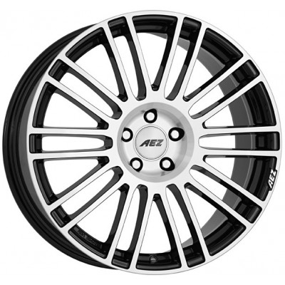 Aez Strike R19 W8.5 PCD5x108 ET45 DIA70.1 Black Polished Front