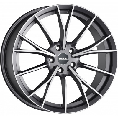 Mak Fahr R20 W8 PCD5x120 ET35 DIA72.6 Gun Metal Mirror Face