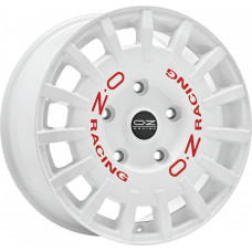 OZ Rally Racing R18 W8 PCD5x112 ET45 DIA75.1 Race White Red Lettering