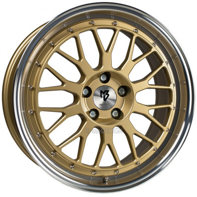 MB Design LV1 R20 W9 PCD5x112 ET20 DIA66.6 Gold Glossy Polished