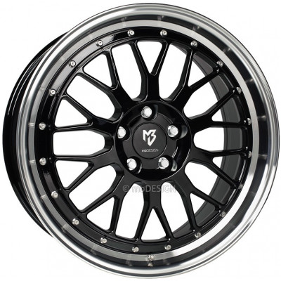 MB Design LV1 R20 W8.5 PCD5x112 ET45 DIA57.1 Black Gloss Polished