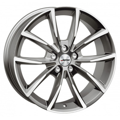 Autec Astana R18 W8 PCD5x108 ET42 DIA65.1 Titanium Silver Polished