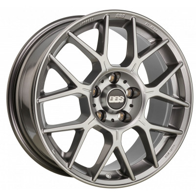 BBS XR R18 W8 PCD5x112 ET28 DIA82.1 Platinum Silver Gloss