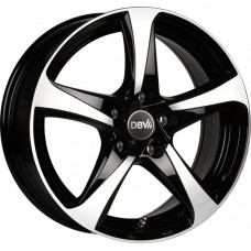 DBV 5SP 001 R17 W7 PCD5x114.3 ET48 DIA74.1 Black Gloss Front Polished