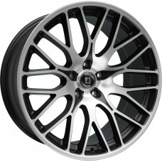 Diewe Wheels Fina R18 W8 PCD5x120 ET32 DIA72.6 Nero Machined - Black Matt Front Polished